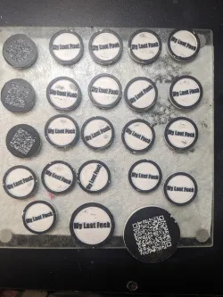 My Last Fuck Coin with QR link to youtube