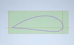 NACA asymmetric 4-digit airfoil equations, Autodesk Inventor