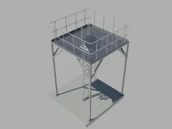 Platform with trapdoor