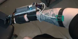 Prosthethic arm with EMG or Audio control. Includes code.