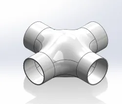 PVC Cross pipe connector