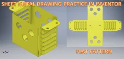 Sheet Metal Drawing Practice In Inventor || Inventor Sheet Metal || Inventor Tutorial ||Flat Pattern