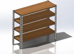 Sheet Metal Storage Rack 3D