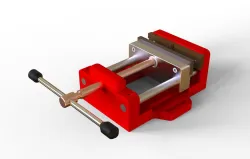 Simple design of vice in solidworks