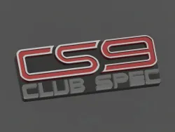 Subaru WRX CS9 Club Spec Badge (Italics)