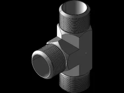 Threaded T Pipe Joint- CATIA V5