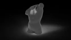 Torso scanned by Revopoint and milled with SprutCAM