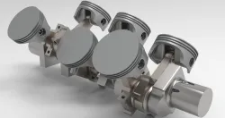 V6 Engine Crank & Piston Assembly