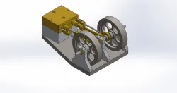 2 Cylinder Horizontal Mill Steam Engine