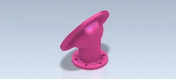 3D CAD Basic exercise/ "Dome flange pipe"/ Autodesk Inventor Pro