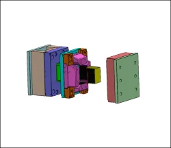 4 Sided Embossed Crystal Plastic Box Injection Mold