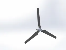 48" Diameter Three-Blade Inflight Adjustable Pitch Pusher Propeller