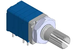 9mm Metal Shaft Potentiometer - dual unit w switch