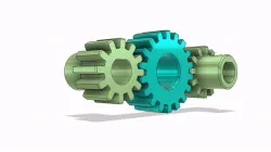 Animated. Spur Gears and Idler Gear System.
