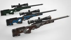 AWM snipper \\ gun \\ military