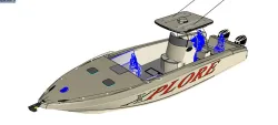Center  Console  Sport Boat  Design concept study 3D model