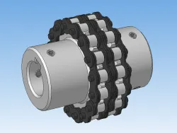 Coupling with chain engagement for shaft d18mm