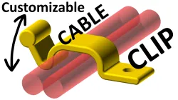 Customizable cables / wires FLEXIBLE clip / organizer / holder