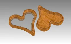 Heart shaped box with cover. Large version