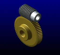 Involute (ZI) type worm gear set