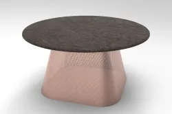 Iron and Stone Dining Table
