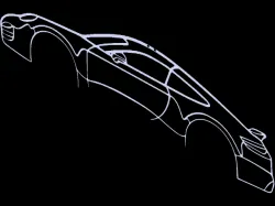 Laser cut profile cutiing car model