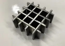 Lattice puzzle made of sheet material.