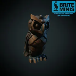 Mechanical owl (Supportless, FDM-friendly)