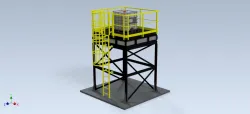 metal structure for oil tank