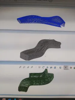 parametric bench - metal bench -metal bank