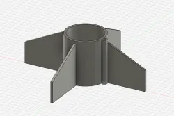 Rocket Fins & Guide rail holder - Fits around 1in PVC