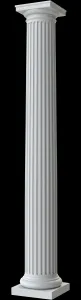 Round Tapered Fluted Columns