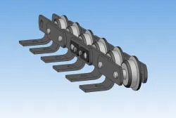 Sections version 1,2 of traction plate chain type 4