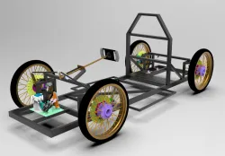 Shell Eco Urban Electric car chassis and wheel