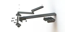 Slide rail with clamping table and arm joint
