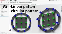 SOLIDWORKS TUTORIAL | 3D basic Linear pattern & circular pattern