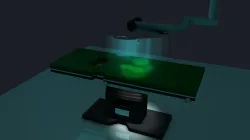 SURGERY ROOM TABLE AND LIGHTS