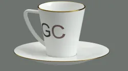 Tea cup model made of ceramic