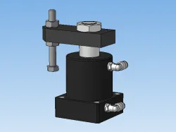 Vertical pneumatic clamp