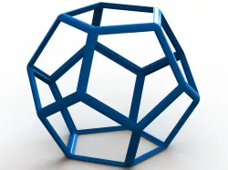 Wireframe Thick Dodecahedron 3D print model