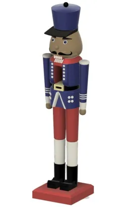 Wooden Nutcracker - Assembly, No Supports Required