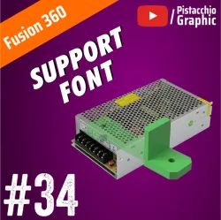 #34 Support Font | CNC Laser | Fusion 360  | Pistacchio Graphic