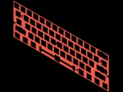60% ANSI Keyboard Plate - Single - No pegs