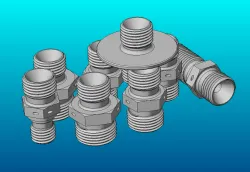 Adapters for hydraulic pipelines d8mm