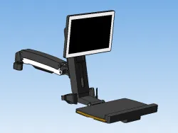 Adjustable industrial monitor holder