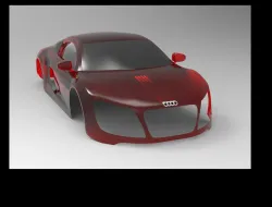 Audi R8 2003 surface modeling