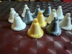 Christmas bell and candy ornaments.