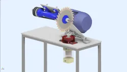 Circular saw pneumatic automation