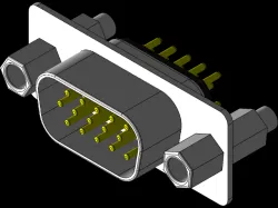 DB 15 VGA male PCB solder