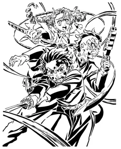 Demon slayer stencil 16